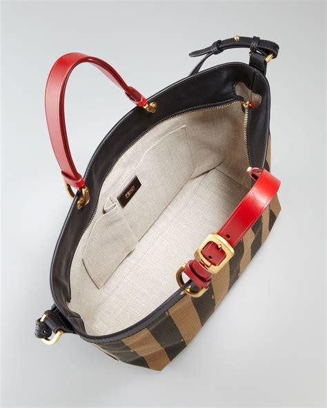 fendi all in pequin tote|fendi designer handbags red.